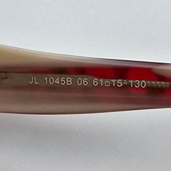 *SOLD* Judith Leiber JL1045B 06 Red Rhinestone Frame Red Gradient Len Sunglasses - Picture 9 of 15